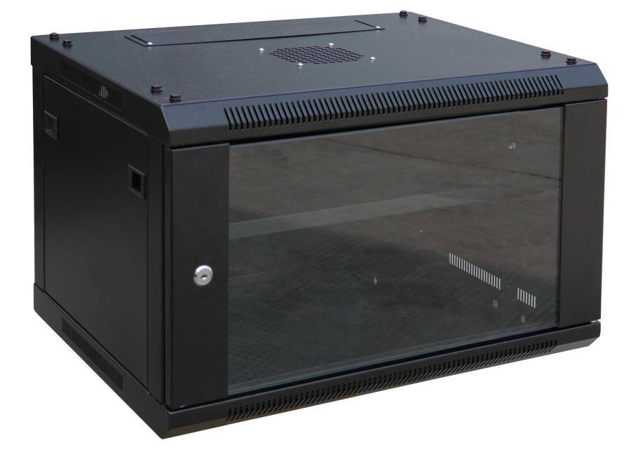 RACK01 KΑΜΠΙΝΑ ΕΠΙΤΟΙΧΙΑ ΜΕ ΓΥΑΛΙΝΗ ΠΟΡΤΑ 19 4U (600X450X280) ΠΕΡΙΛΑΜΒΑΝΕΤΑΙ ΡΑΦΙ SHELVES 45 & ACCESS09 ΟΡΓΑΝΩΤΗΣ ΚΑΛΩΔΙΩΝ